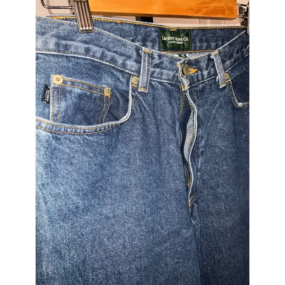 Lauren Ralph Lauren Jeans Dark Wash Straight Leg Blue Denim Jeans Size 10